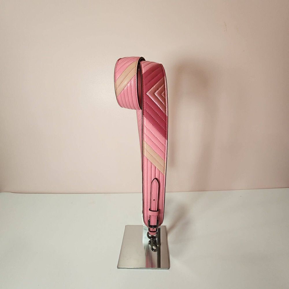 NWT Coach 26968 Novelty Guitar Leather Strap Replacement Colorblock Quil… - Picture 3 of 3